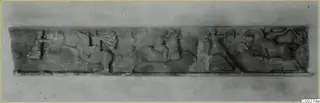 Hellenistic-Roman relief panel with a row of carved figures