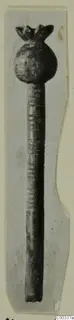 Bone object with a pomegranate or poppy bud top, from Lapithos