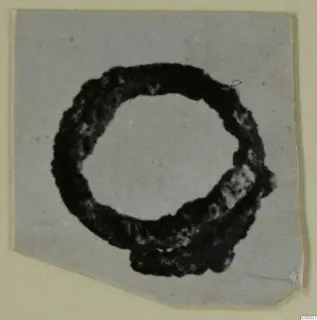 Corroded bronze ring, possibly an ear-ring, from Lapithos.