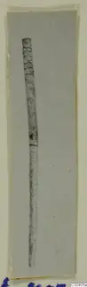 Bone object from the Kastros tombs at Lapithos: a long, slender rod with ridged upper end