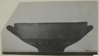 White Painted I bowl from Lapithos, Kastros tombs, shown in side view