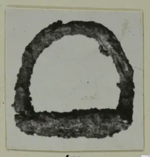 Ring from Marion, shown as a dark, thick ring-shaped object against a pale background