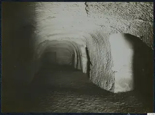 Excavation at the Karpas peninsula: vaulted underground passage with square pillars