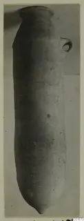 Pottery Plain White VII amphora from Vouni, Korakas tombs, standing upright
