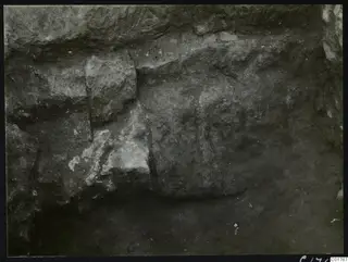 Paraskevi stones in the central pit at Kition: large cut stone blocks forming the side of an excavated pit