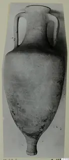 Pottery Plain White VII, a tall two-handled amphora with a narrow neck and pointed base