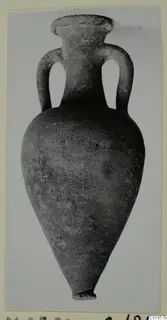 Pottery Plain White VII, a two-handled vessel with a flared rim and a pointed base