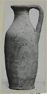 Pottery Plain White VII, a single-handled jug with a long neck, flared mouth and rounded body