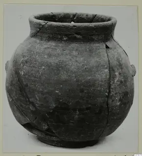 Globular pot with a wide mouth and small handles, a find from Marion