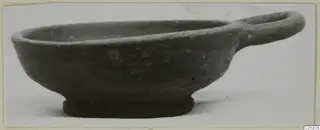 Pottery Stroke Polished Ware bowl with a single loop handle, from Marion