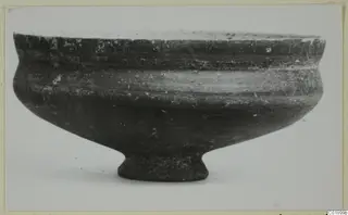 Pottery bowl with a flaring rim and low ring foot, from the Marion finds for tombs 31–45.