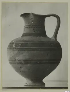 White Painted I jug with a single loop handle and banded decoration, from Lapithos