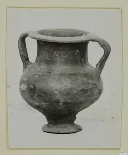 Amphoriskos, a small two-handled pottery jar with a wide rim, from the Lapithos Kastros tombs