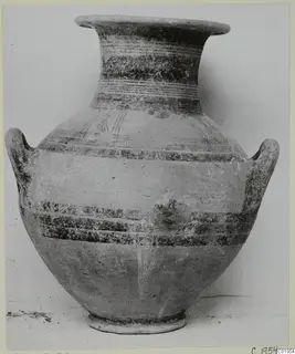 White Painted I amphora from Lapithos with two handles and dark painted bands