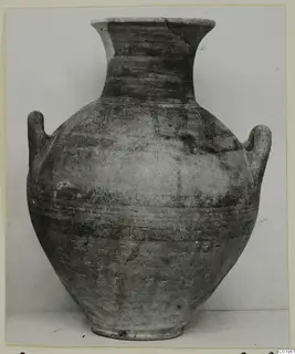 Two-handled pottery jar, Pottery Bichrome II, from the Kastros tombs at Lapithos