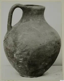 Coarse ware jug with one handle and a globular body, from Vouni