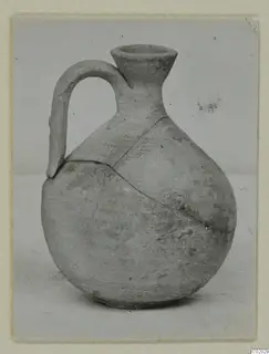 Pottery Plain White VII jug with a single strap handle, from Vouni, Korakas tombs
