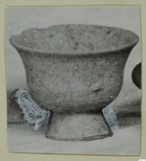 Pottery Plain White VI bowl on a short foot, photographed from the side