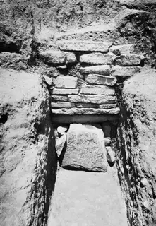 Tomb 24 at Amathus: dromos with the door-stone still in place at the entrance of the tomb