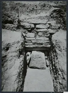 Tomb 24 at Amathus: sloping dromos with a large door-stone in situ at the tomb entrance