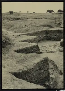 Crossing soil sections at the large water channel, Ayia Irini