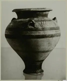 Levanto-Helladic bowl-jar from Enkomi with a flared rim, shoulder handles and painted bands