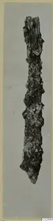 Corroded iron tool with a pointed lower end, from Marion