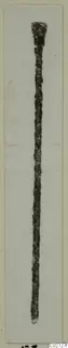 Long slender metal needle or implement with a flattened top end, from Marion