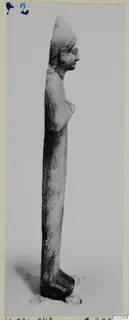 Limestone statue of a standing figure in profile, from Kition