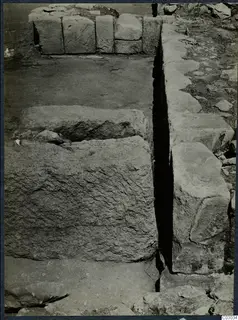 Large cut stone blocks and wall courses excavated at the palace at Vouni