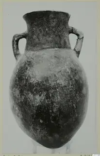 Pottery Red Polished I two-handled vessel from the Vrysi tou Barba tombs at Lapithos
