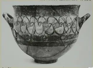 Levanto-Helladic ware bowl-jar with two handles and a band of looped spiral motifs