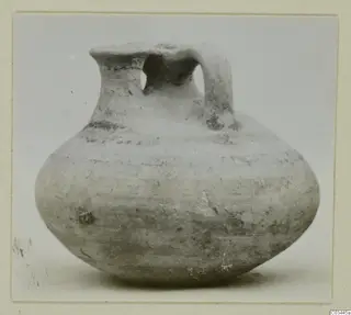 Levanto-Helladic Ware bowl-jar from Enkomi with a squat body and a single strap handle