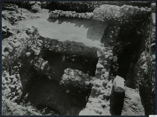 Excavated stone walls and trench at Soli, Cholades Temples A-B