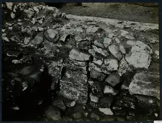 Excavated stone walls and scattered stones at the Cholades Temples A-B at Soli