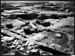 Excavated stone walls and a staircase at Soli, Cholades Temples A-B