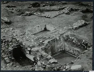 Cisterns 169 and 170 at Cholades, Soli, seen from the south, within excavated walls