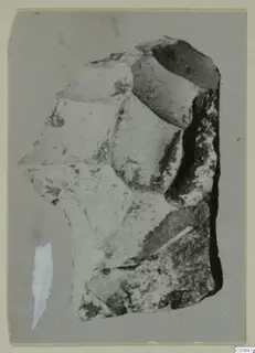 Scraper from Kythrea, a worked stone tool with flat flake scars across its face
