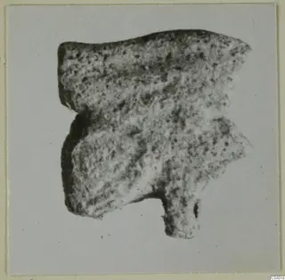 Irregular fragment with a projecting stub, a find from Ayia Irini