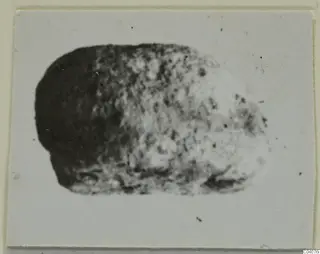 Small object from Ayia Irini, shown out of focus on a card mount
