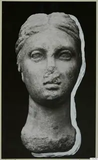 Marble head with hair drawn back in bands, from the Soli finds