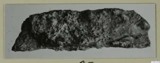 Fragment of a corroded iron tool from Amathus, shown on a pale ground.