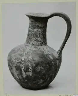 Pottery Base-Ring Ware jug with a single loop handle, from Milia