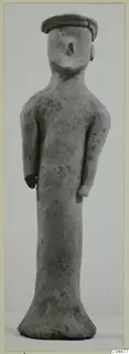 Terracotta Minor Plastic 3, a standing human figurine with a flat-topped head and a flared base