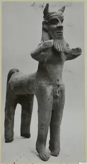 Terracotta figurine with a human upper body and animal hindquarters, from Ayia Irini