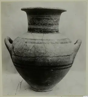 Two-handled pottery vessel with painted bands, from Amathus tombs 10–26