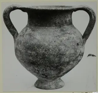Two-handled pottery vessel, Black Slip I-VI, from Amathus