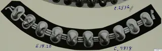 Necklace of a row of pendants linked by paired tubes, from Enkomi