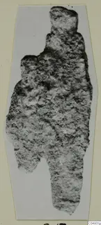 Heavily corroded iron arrow-heads from Amathus, photographed as one encrusted object