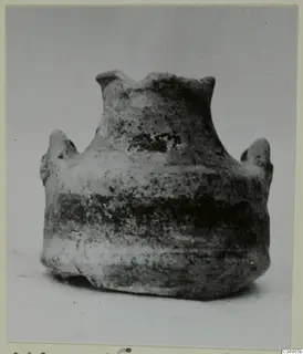 Pottery amphora-crater of Levanto-Helladic ware from Milia, a wide vessel with a notched rim and two handles